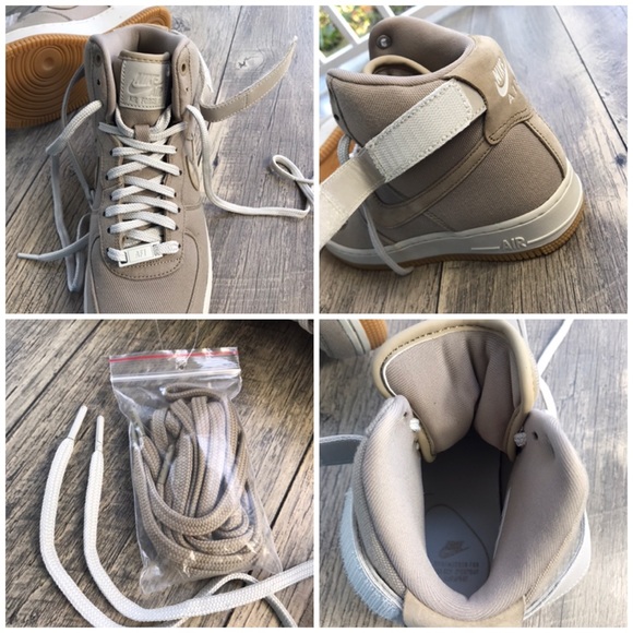 NWT Nike Air Force 1 Hight Top UT Khaki W AUTHENT - Picture 8 of 8